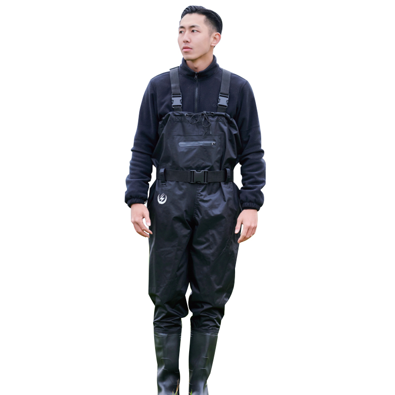 Musta/armeijanvihreä 70D Nylon Wader Housut