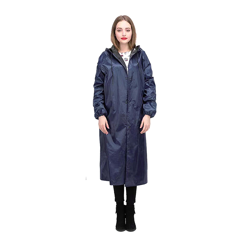 Vedenpitävä öljynkestävä pitkä PVC-poncho-sadetakki