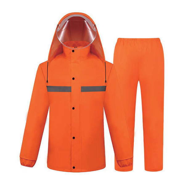 Vedenpitävä PVC-sadetakkipuku aikuisille Vedenpitävä PVC-sadetakkipuku aikuisille